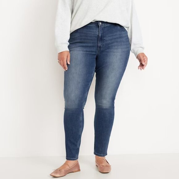 Old Navy High-Waisted Wow Super-Skinny Jeans 22 Long - Picture 1 of 7